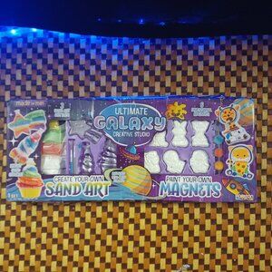 Galaxy Underwater Multicolor Creative Studio Glow Sand Art Magnet Kit NEW